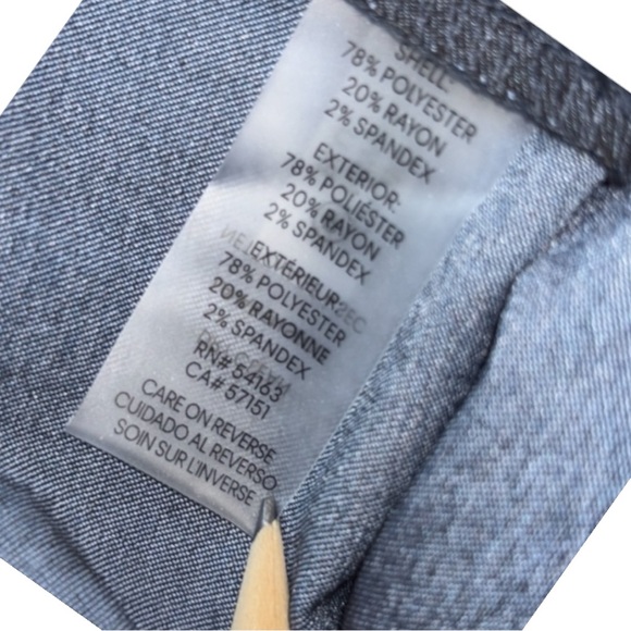 Calvin Klein Elegant blue Jean Midi A line dress old money exposed back zipper - Picture 8 of 14